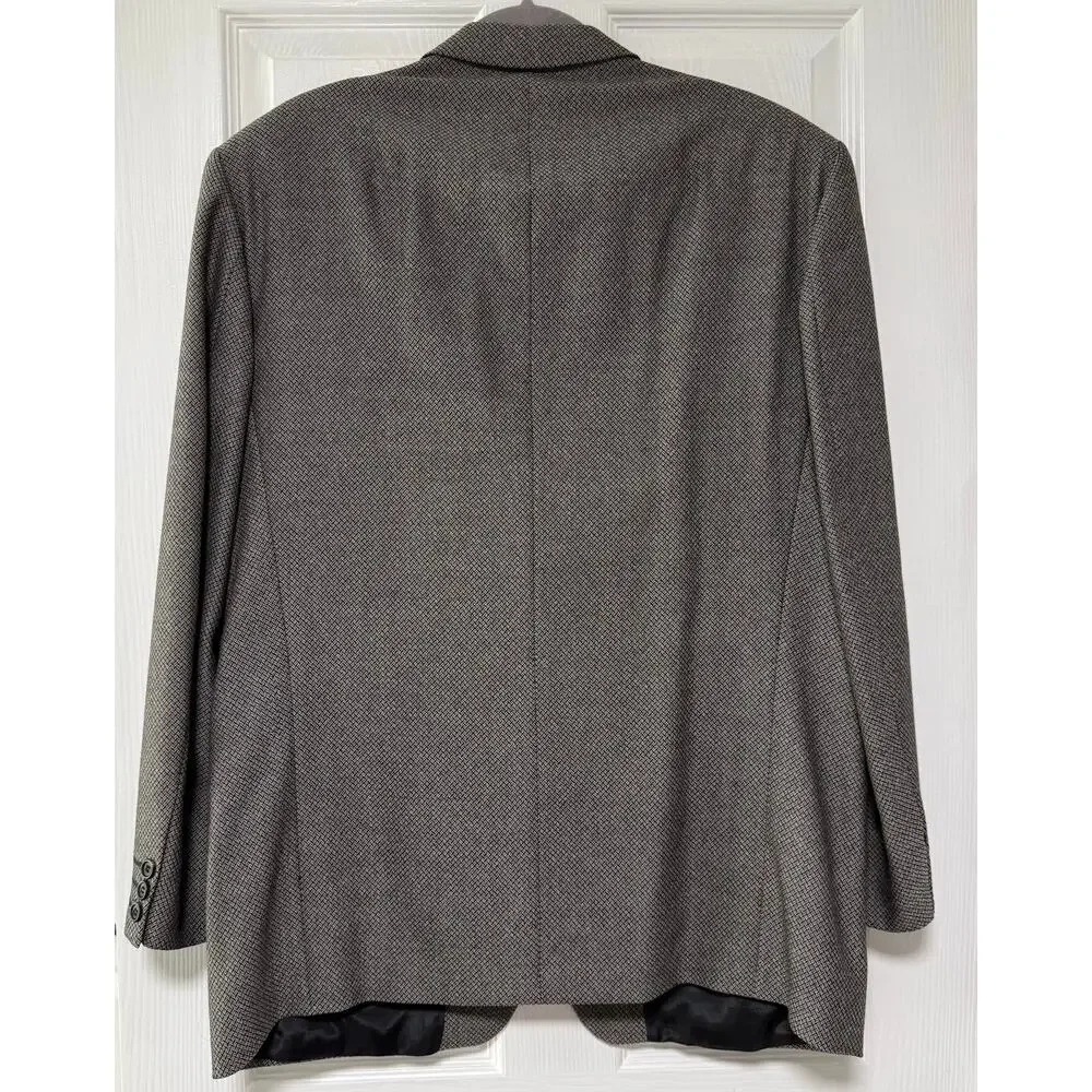 Yves Saint Laurent Men's Chevron 100%Wool Sportscoat Blazer Jacket Size 43R